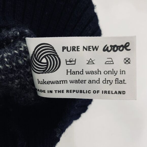 Blarney Castle Designs Sweater XL Knit Irish Wool Four Leaf Clover Lucky Ireland - Picture 7 of 11